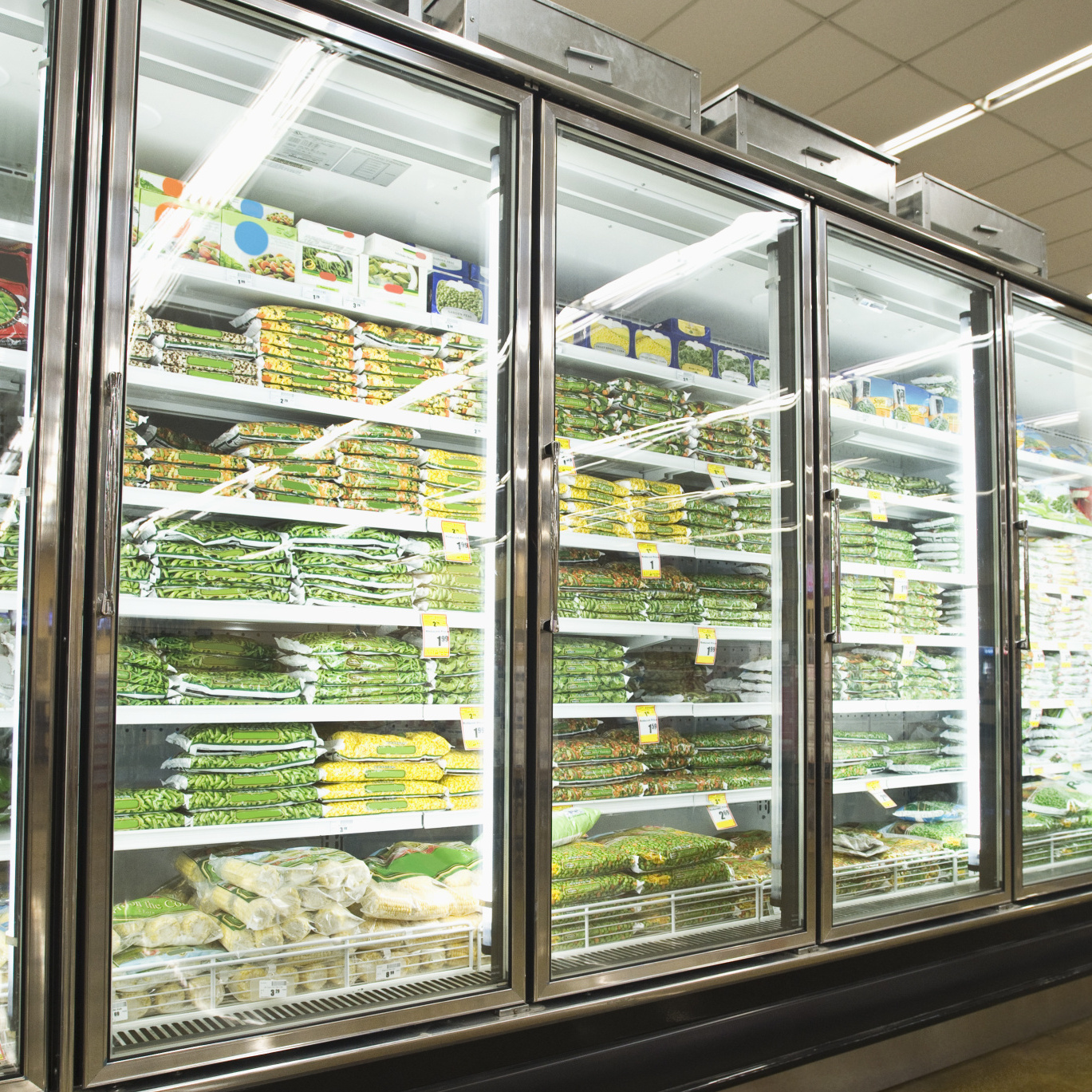 Frozen section of grocery store