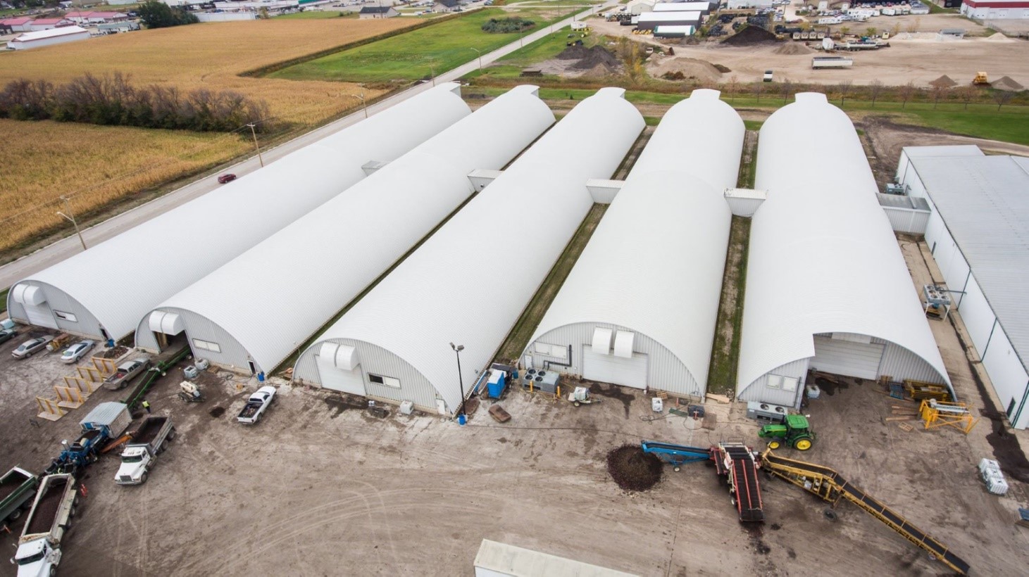 Arial shot of Kroeker Farms